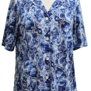 Blouse adaptée 1-1463 Bleu marine