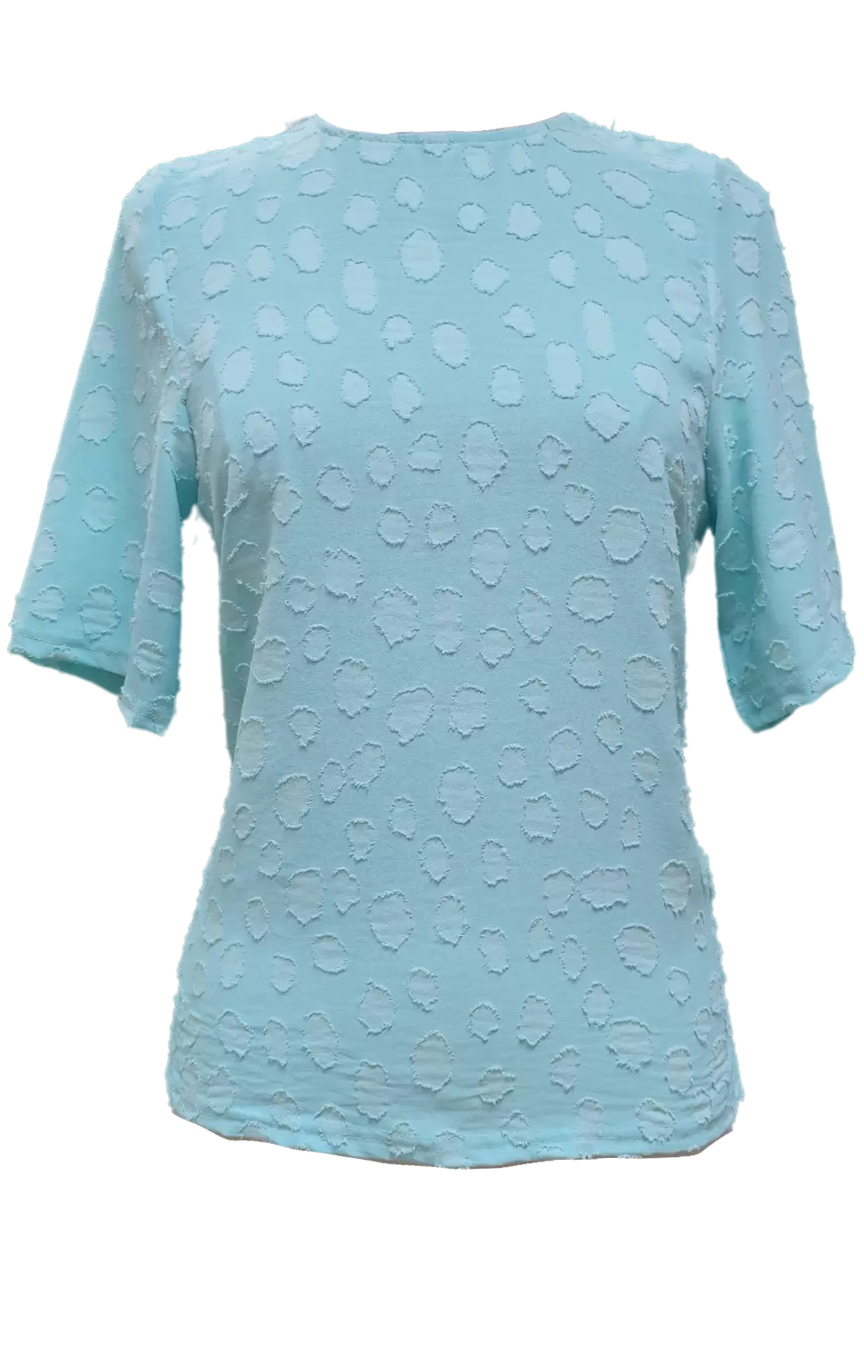 Chandail adaptée 1-3154 bleu turquoise à pétales