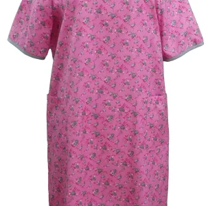 Robe Adaptée 1-4005 Imprimée -Rose-