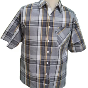 Chemise Adaptée 1-5160 Carreaux Caramel et Gris