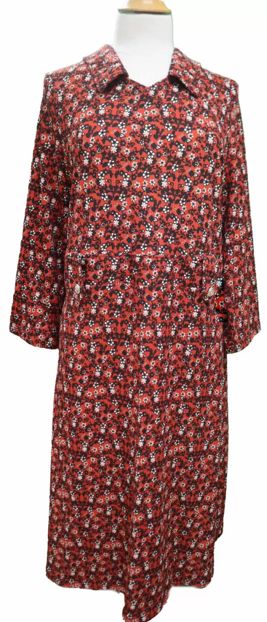 Robe Adaptée à Collet Style 2-4262 Rouille fleuri