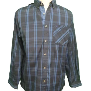 Chemise Adaptée à Manches Longues 2-5160 – Bleue & Gris