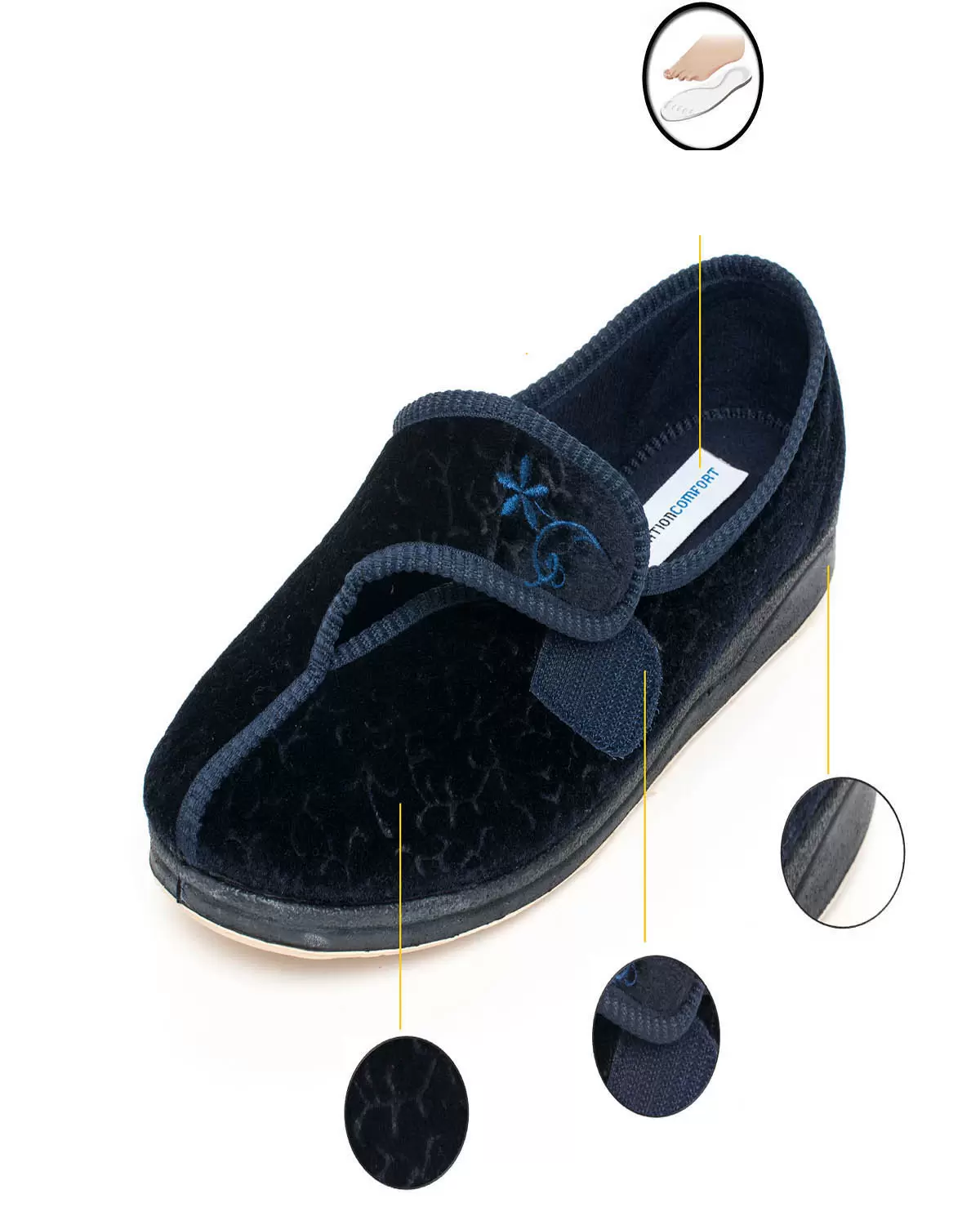 Pantoufles pour Femme Marine