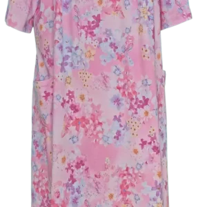 Robe de Nuit Adaptée Style 1-2421 – Rose fleuri magenta