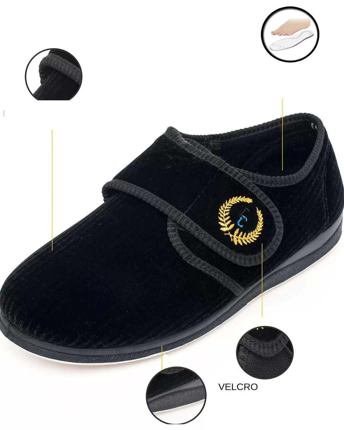 Pantoufles pour Homme Noir