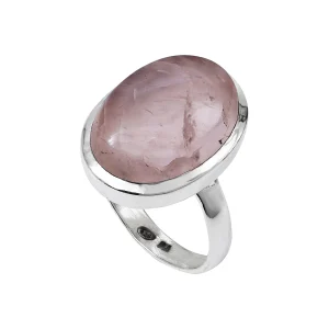 Bague Cabochon Quartz Rose Grace