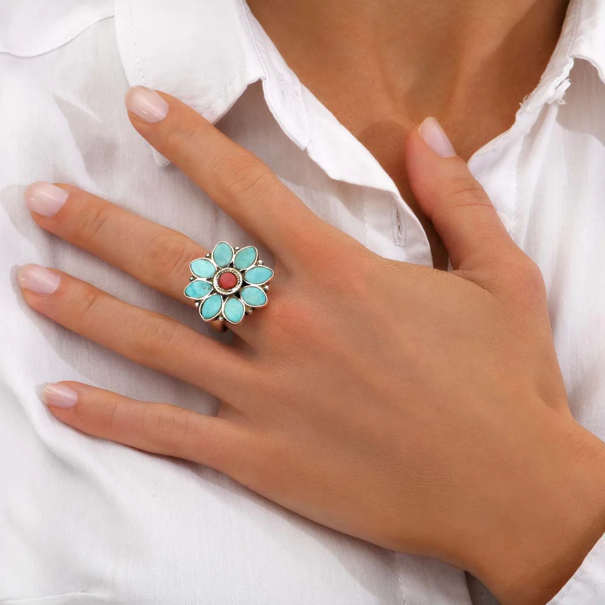 Bague Zuni Flower – Image 2