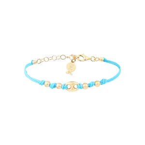 Bracelet Lien Grain de Café Doré