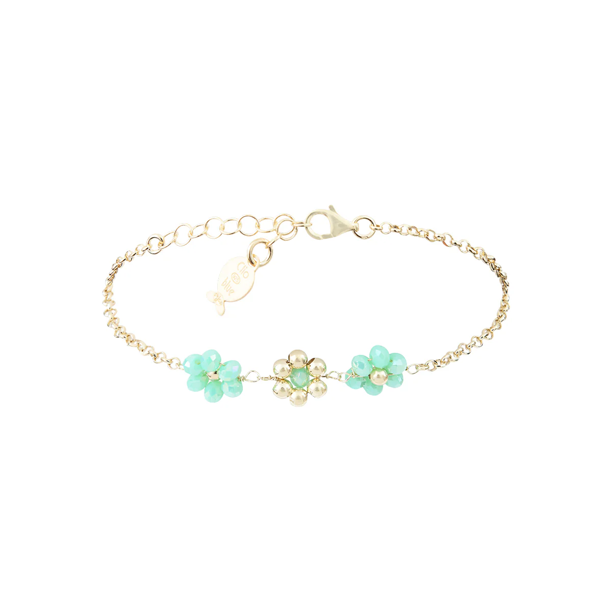 Bracelet Lilia Trois Fleurs Doré – Image 4