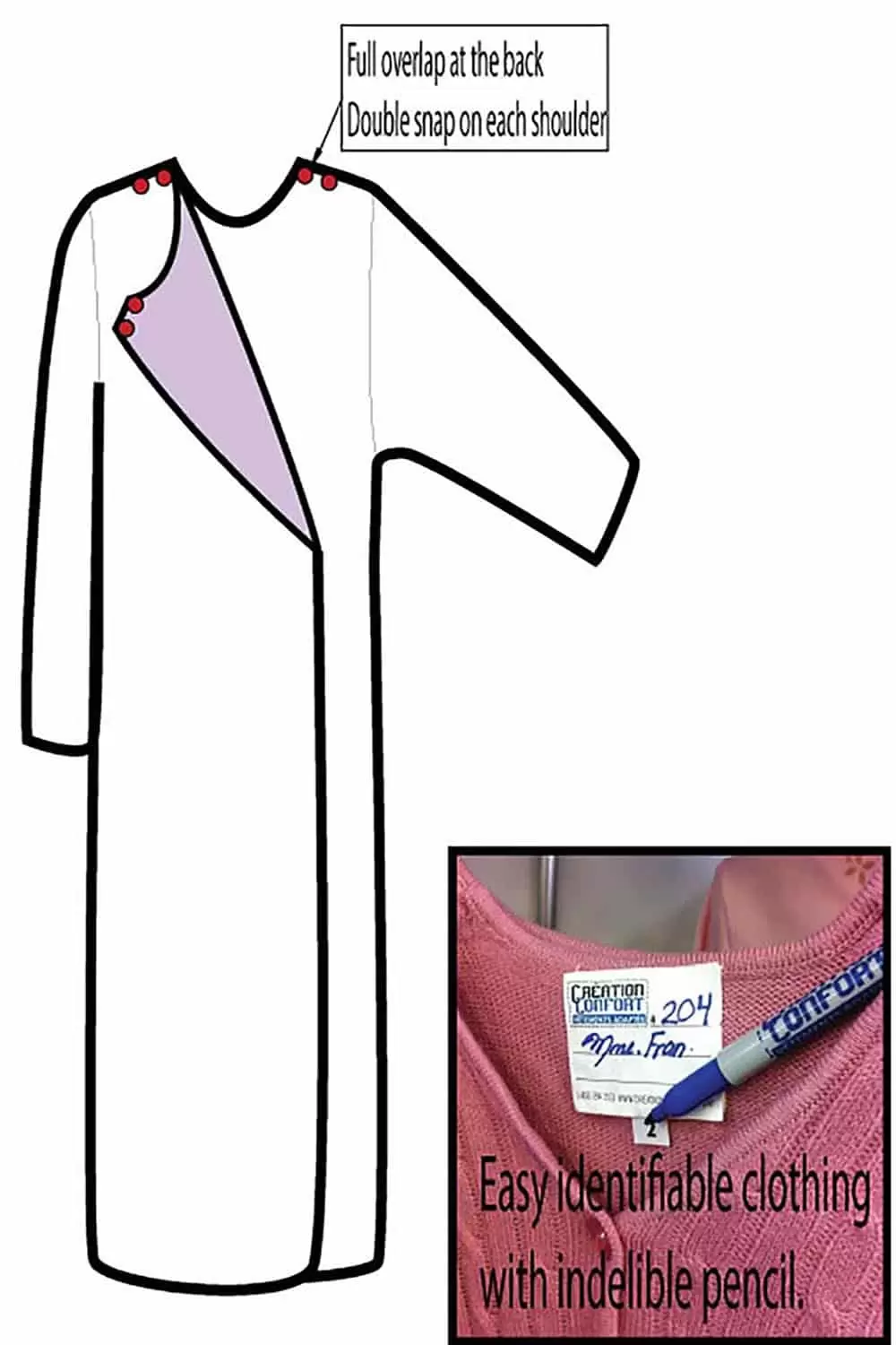 Robe Adaptée 2-4701 -Bleu – Image 2