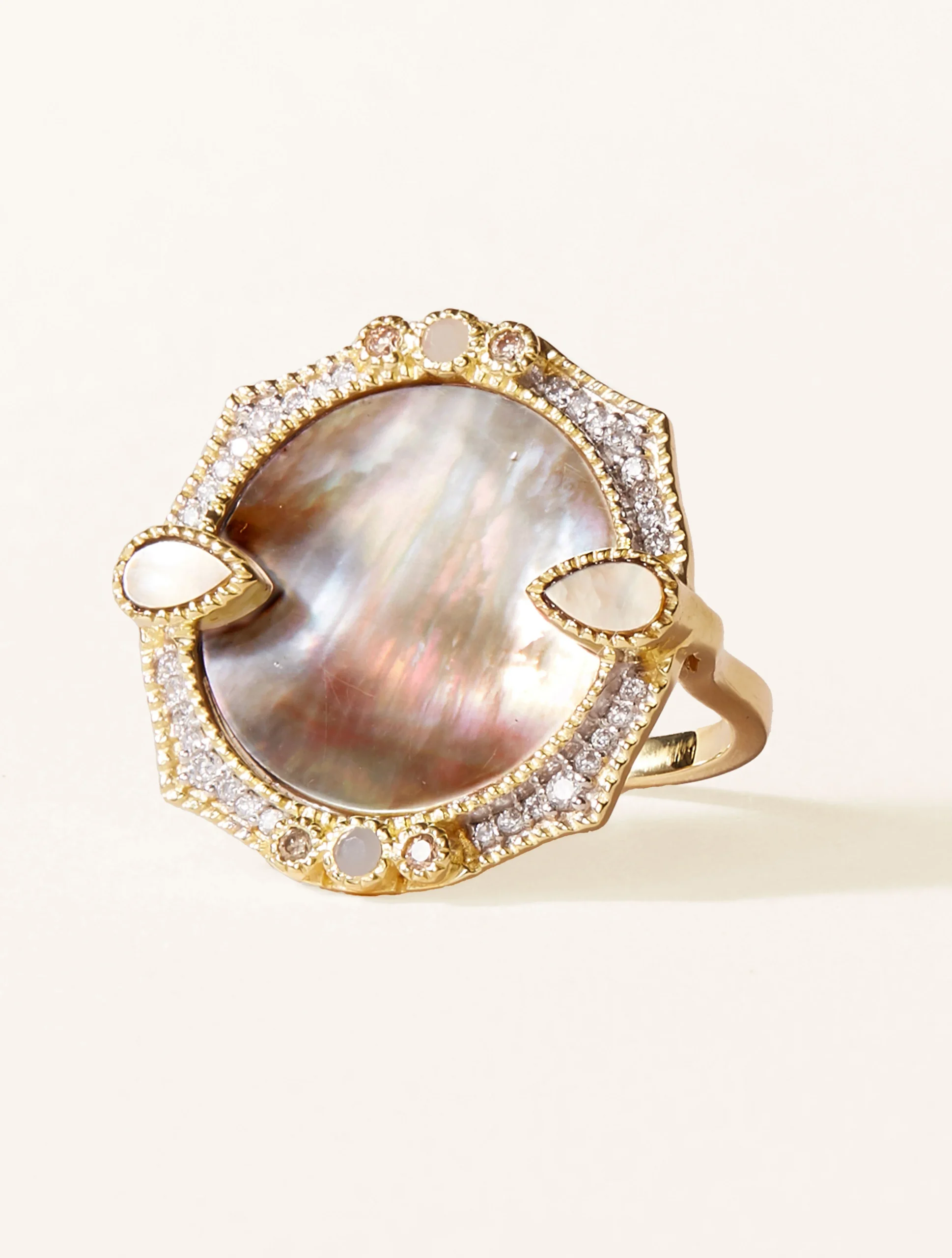 Bague Janih - Nacre Rose