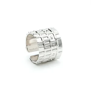 Bague large Gearing argent - Isabelle Michel
