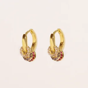 Boucles d'oreilles Karma - Rose, fushia, violet