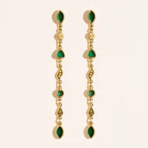 Boucles d'oreilles Macha - Onyx Vert