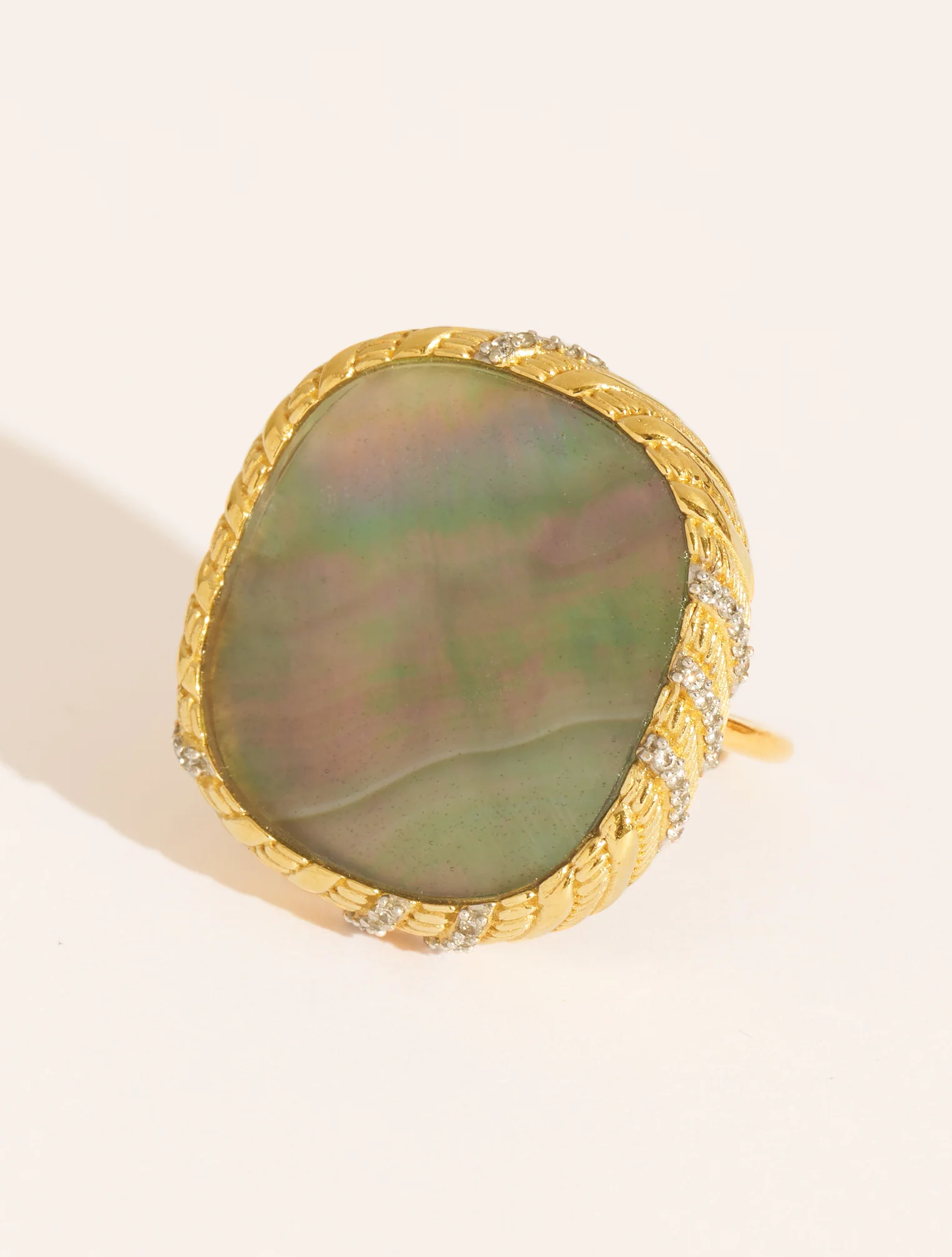 Bague Dona - Nacre Grise