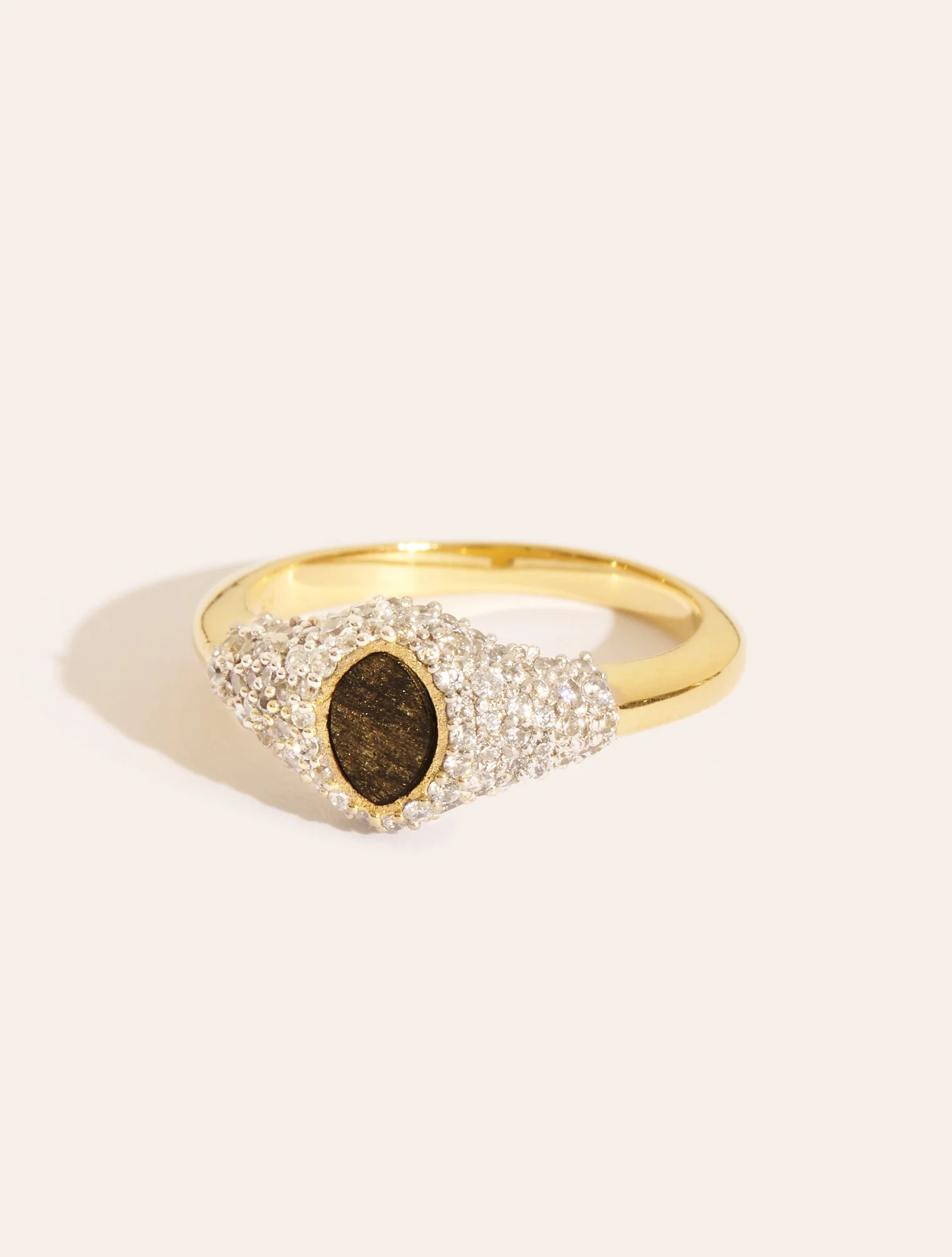 Bague Gigi - Obsidienne dorée
