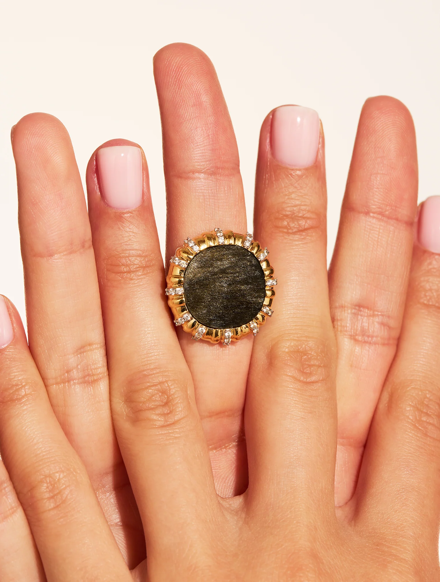 Bague Héritage - Obsidienne dorée – Image 4