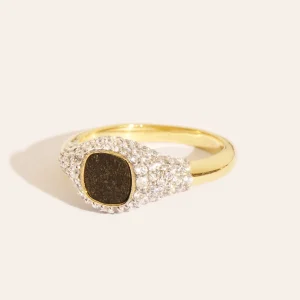Bague Holi - Obsidienne dorée