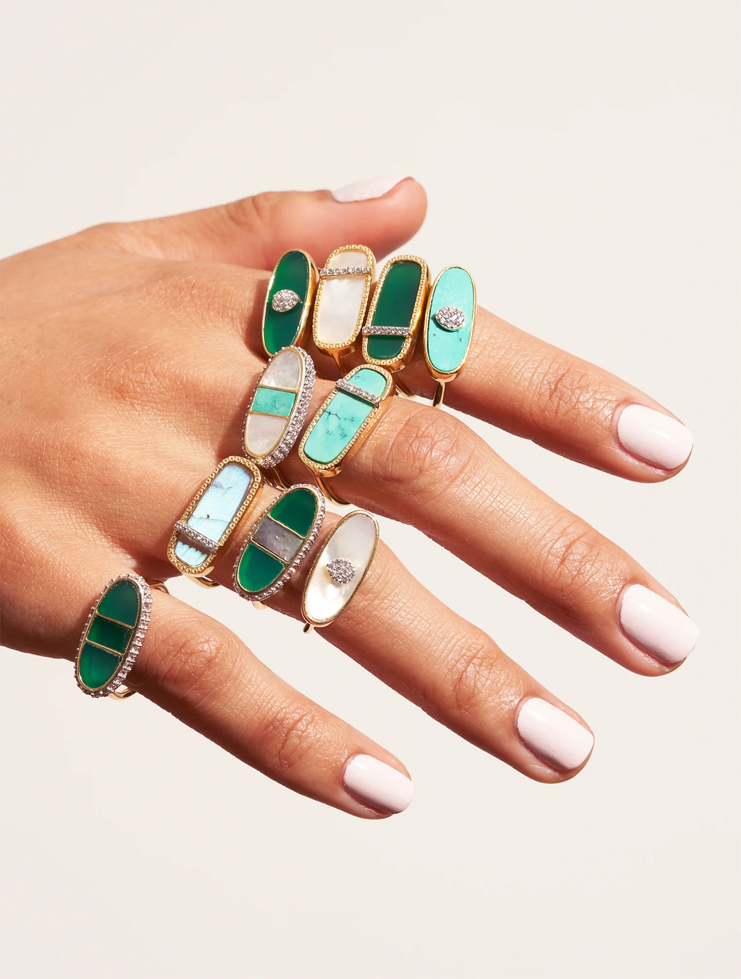 Bague Izy 3 - Onyx Vert – Image 2