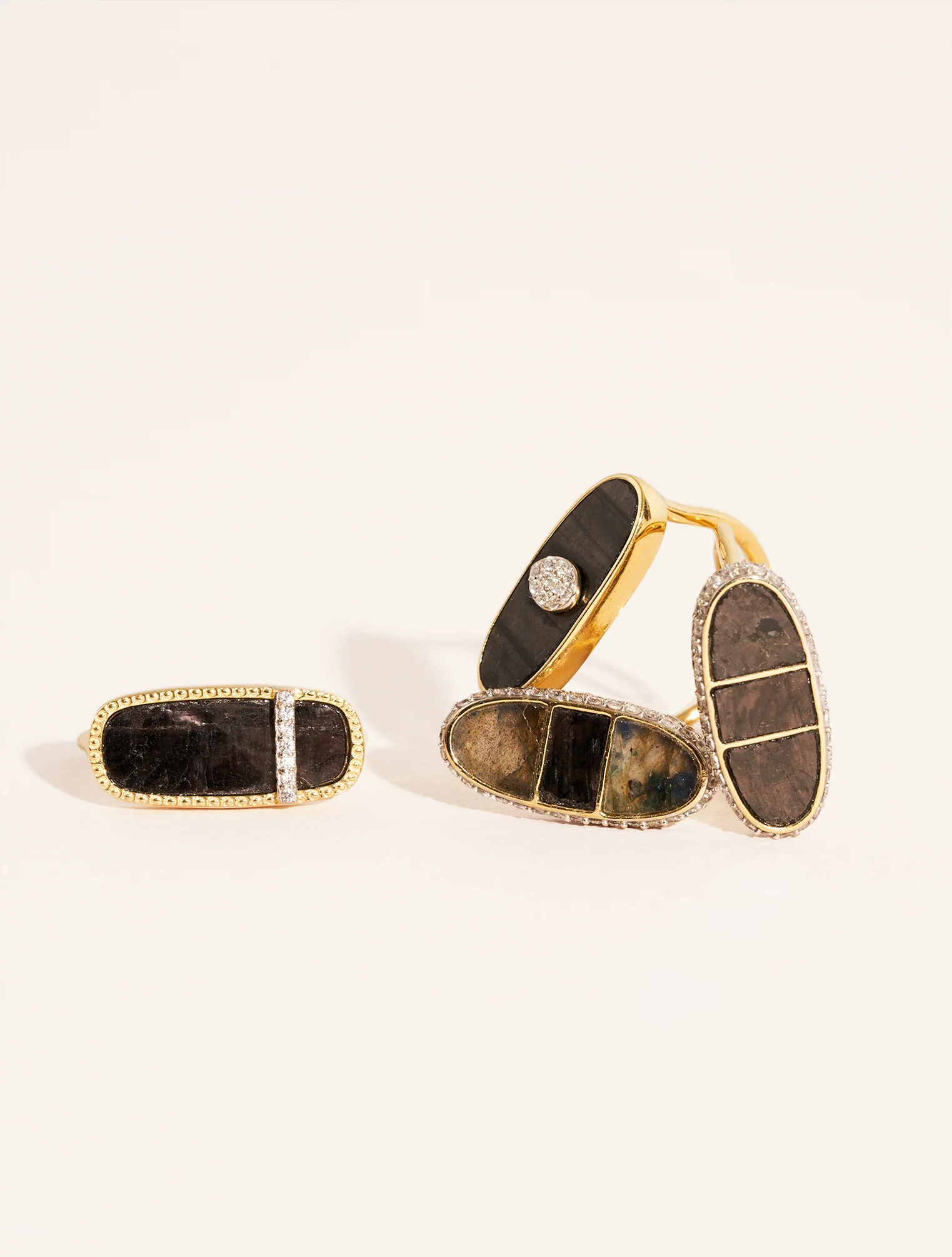 Bague Izy 2 - Onyx Texturé – Image 4