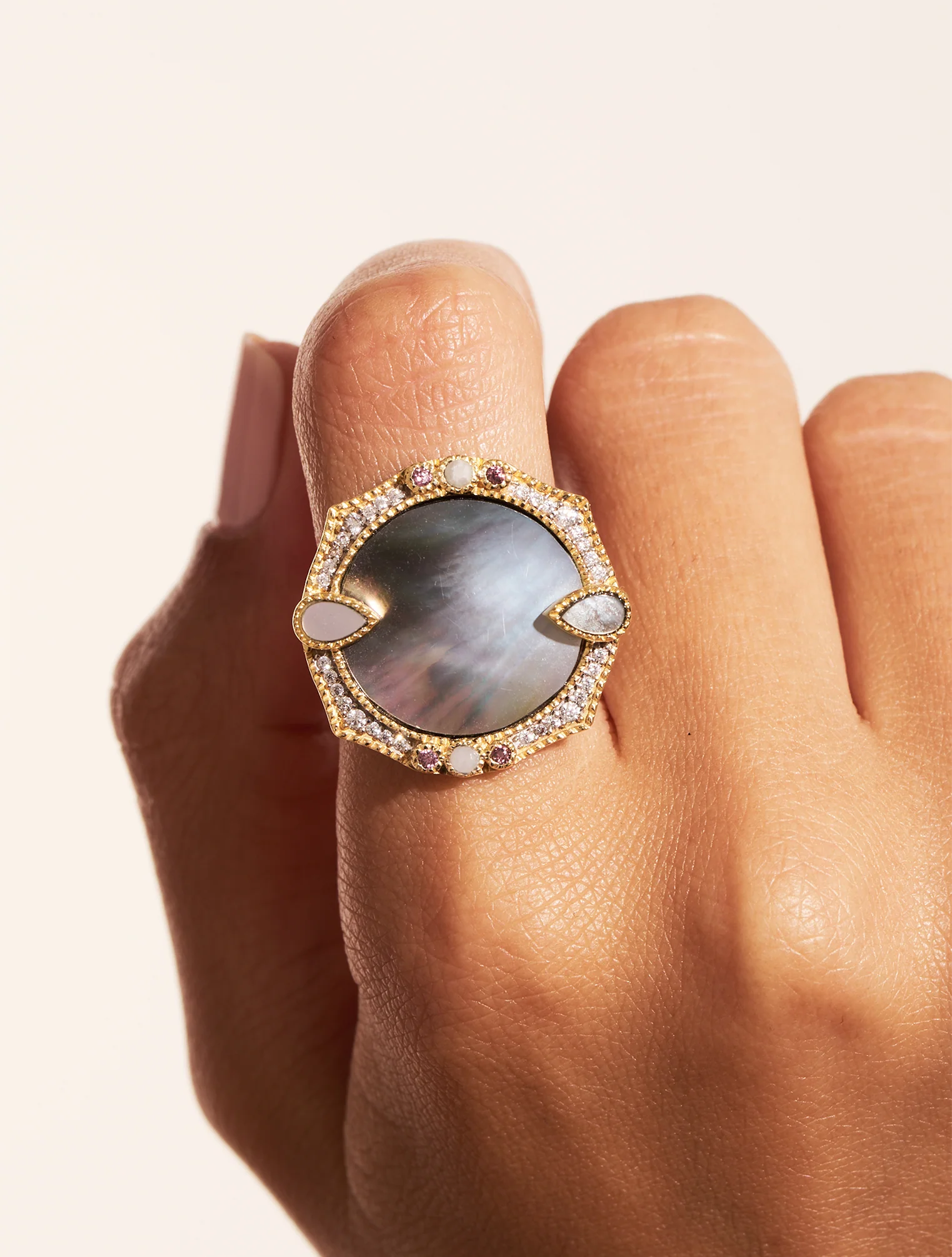 Bague Janih - Nacre Grise – Image 4