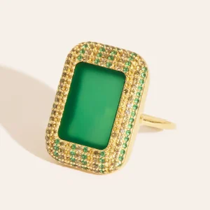 Bague Karma - Onyx Vert