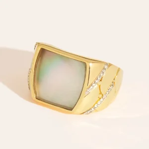 Bague Seema - Nacre Grise