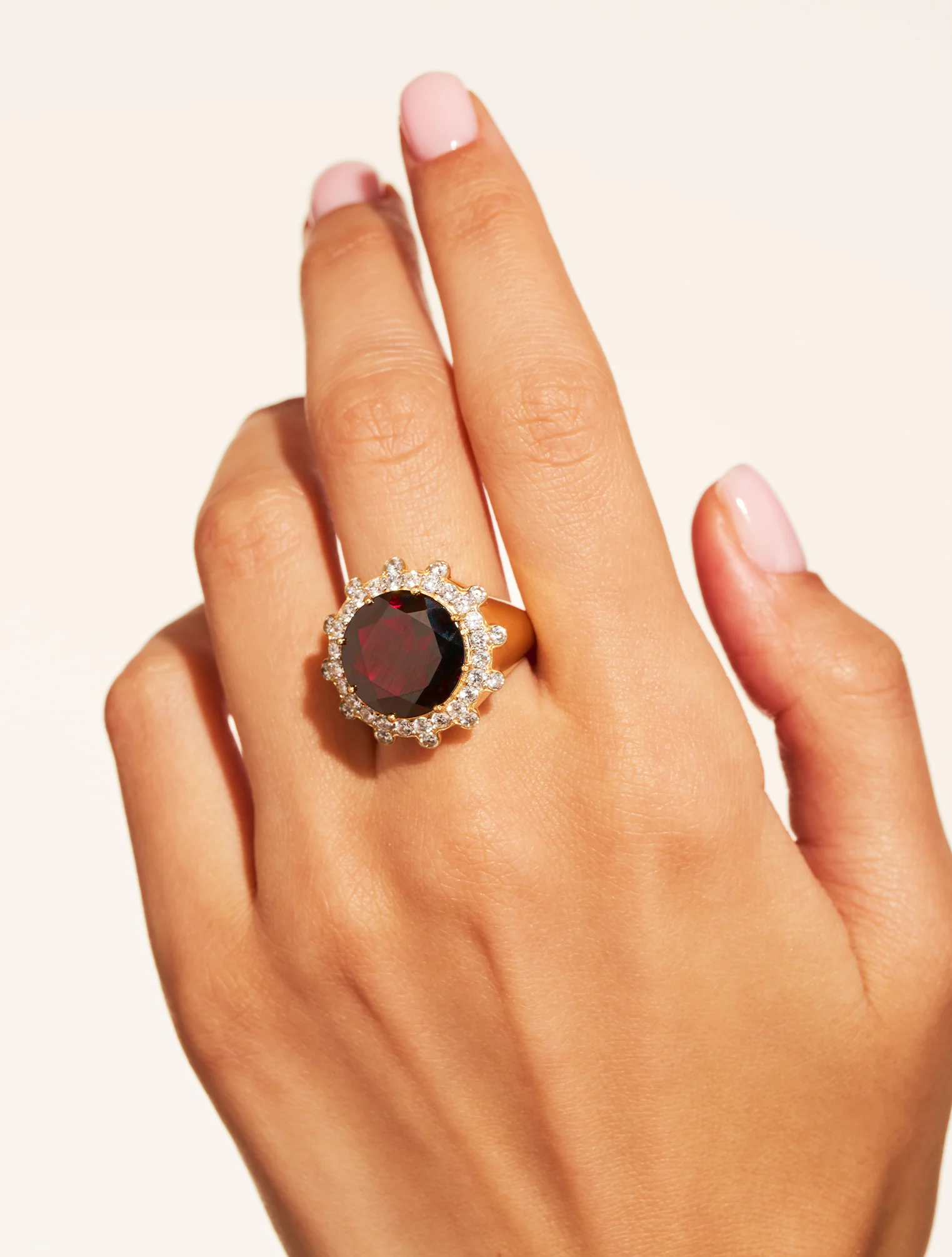 Bague Soleil sauvage - Quartz coloré grenat – Image 3