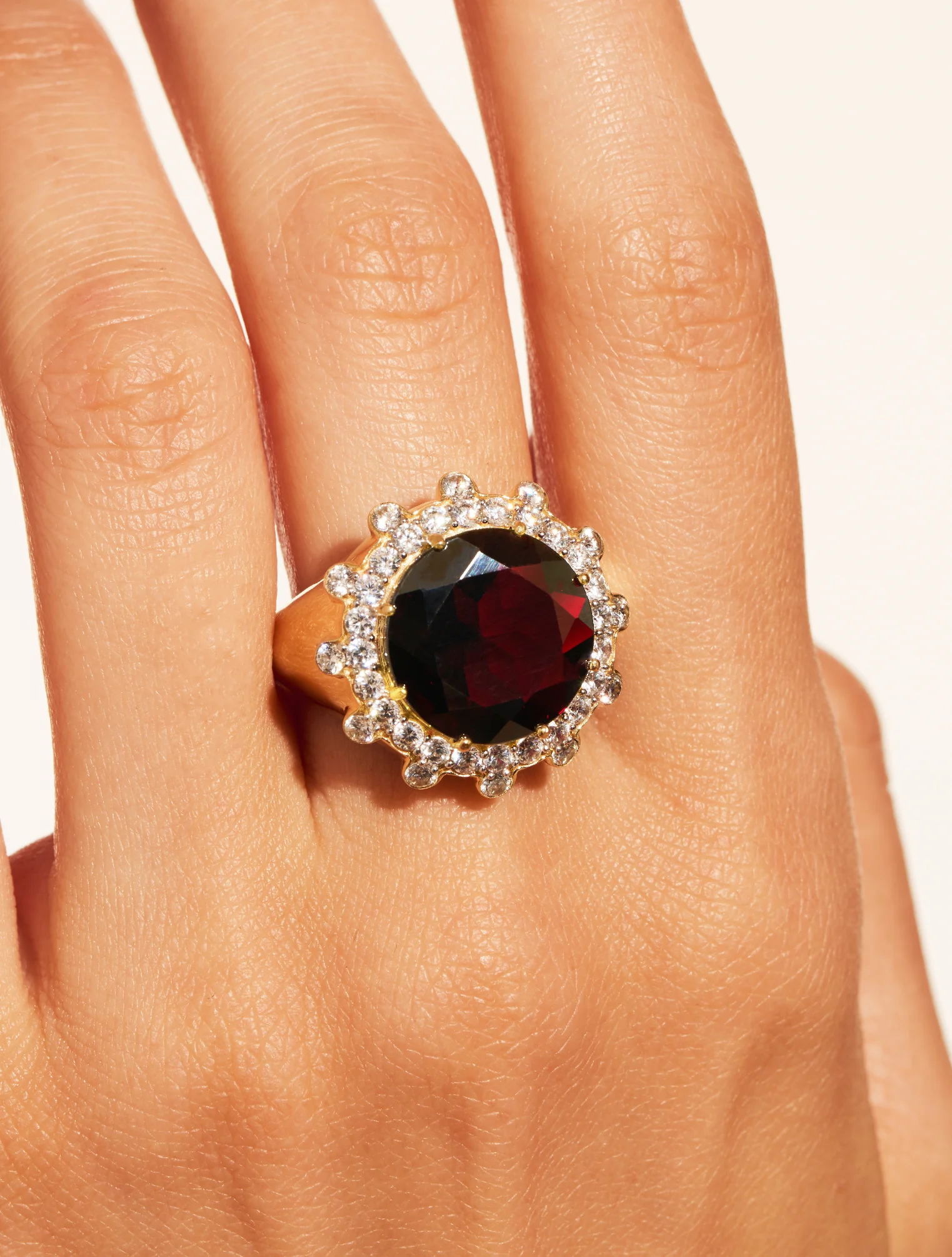 Bague Soleil sauvage - Quartz coloré grenat – Image 2