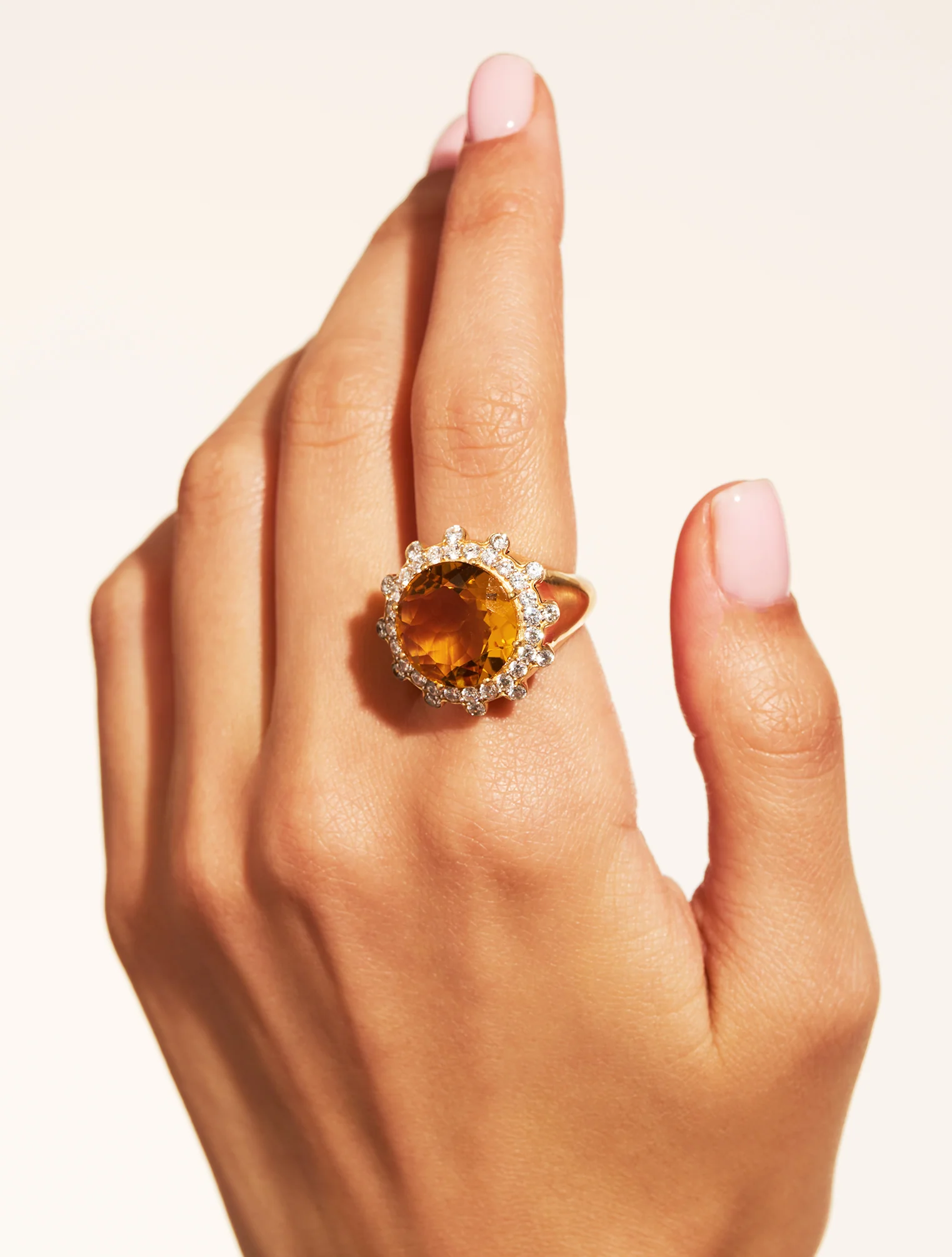 Bague Soleil sauvage - Quartz coloré jaune – Image 4