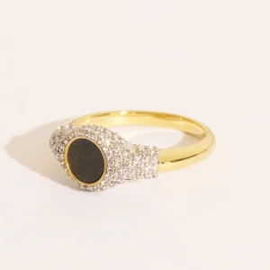 Bague Sunny - Obsidienne dorée
