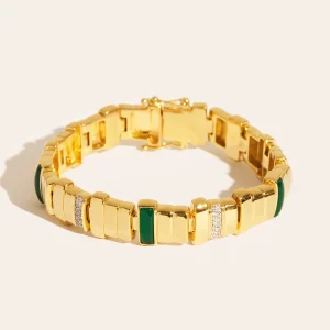 Bracelet Empreinte - Onyx vert