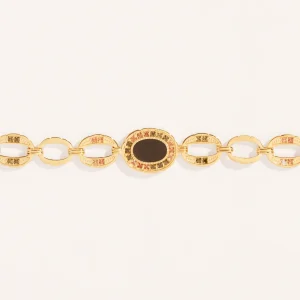 Bracelet Héra - Obsidienne Dorée