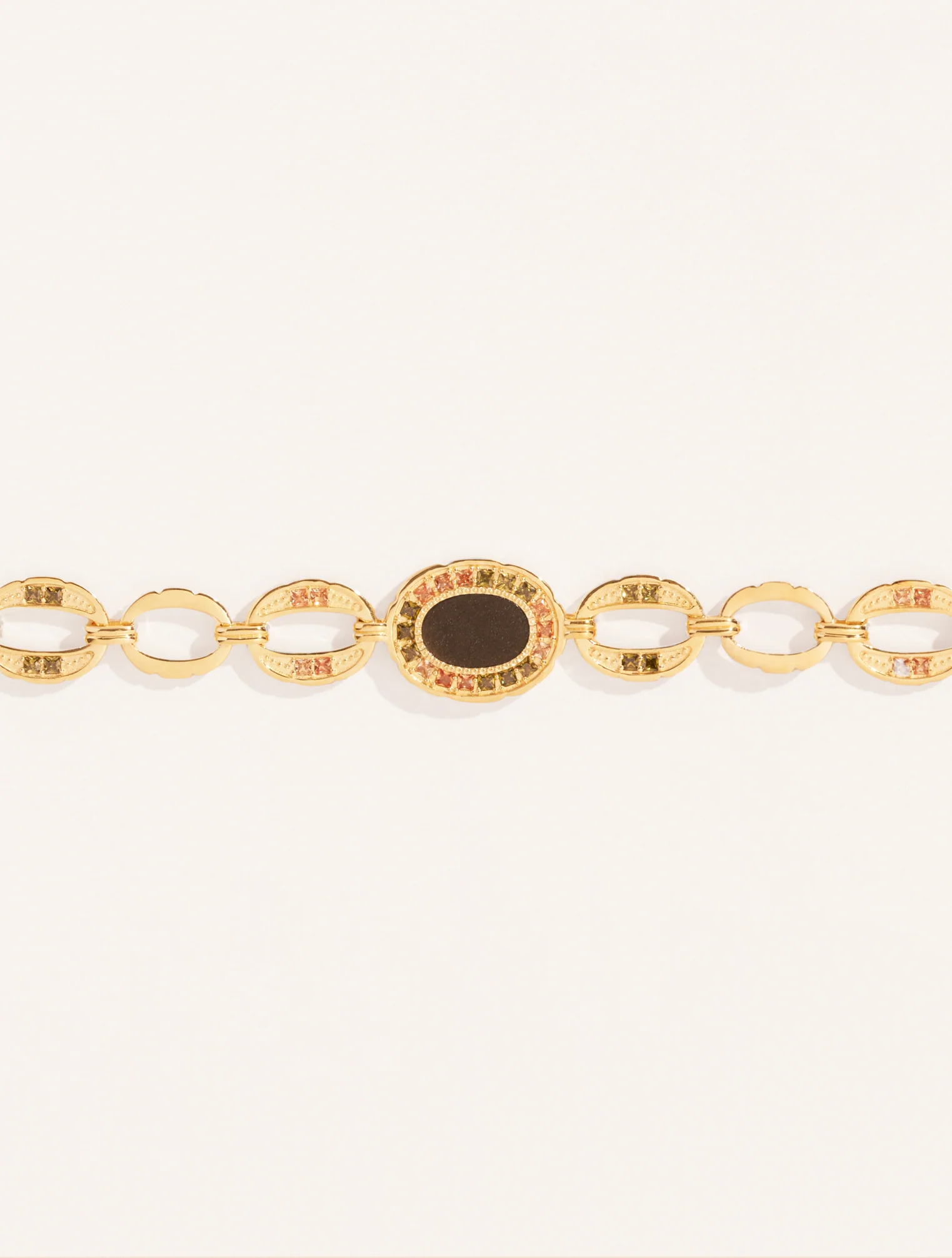 Bracelet Héra - Obsidienne Dorée