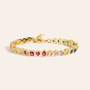 Bracelet Rivière - Zircons multicolores