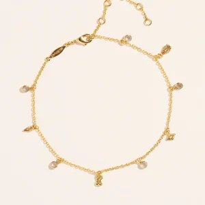 Bracelet de Cheville Nati - Zircons Blancs