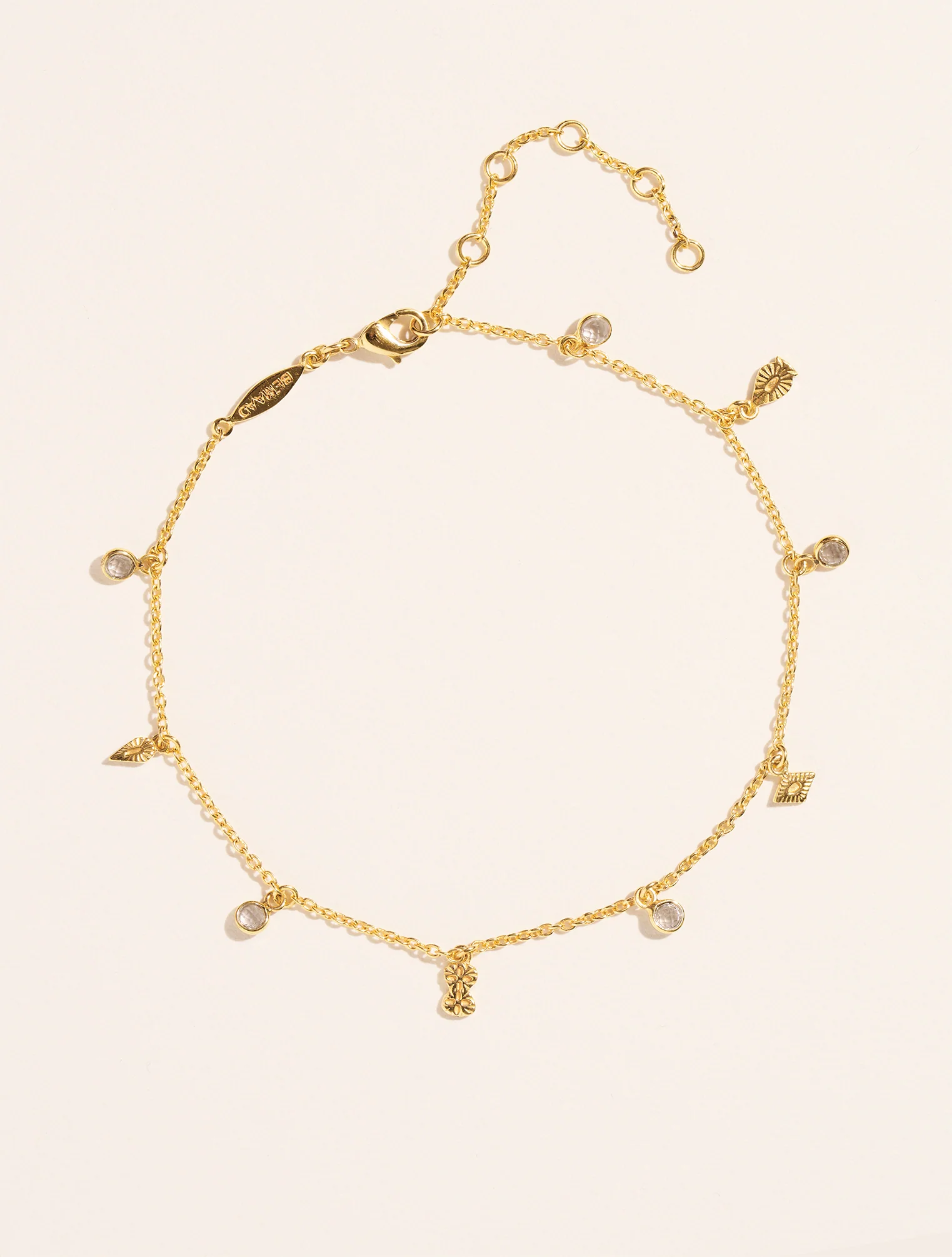 Bracelet de Cheville Nati - Zircons Blancs