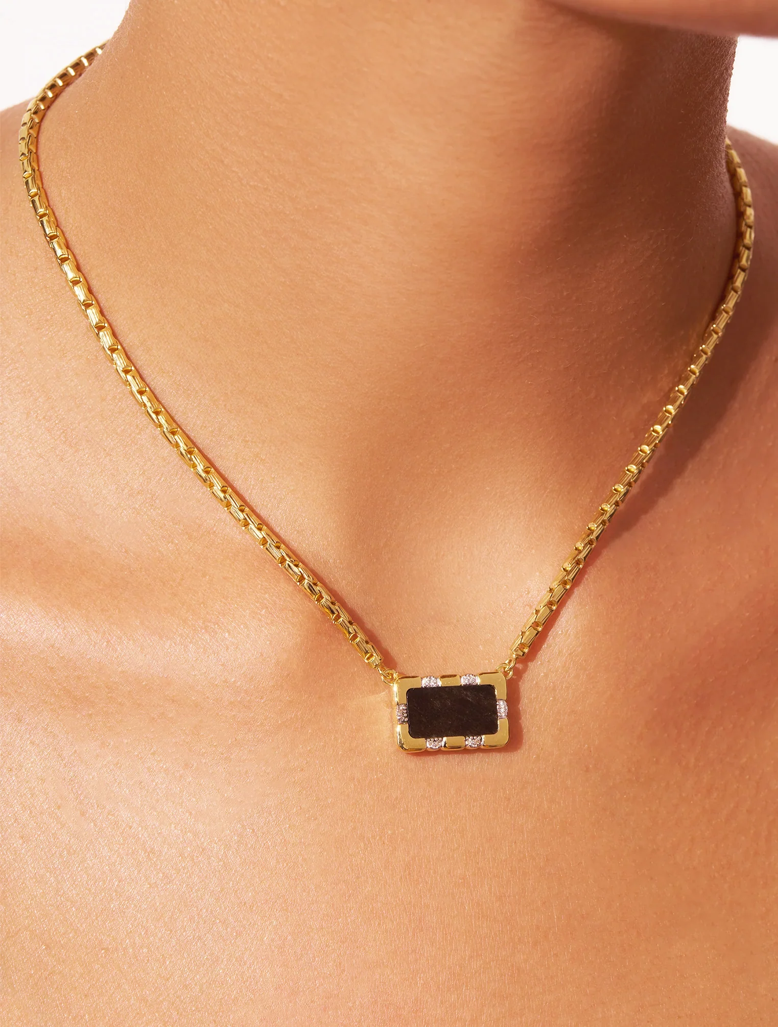 Collier Bianca - Obsidienne dorée – Image 2