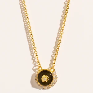 Collier coquillage - Obsidienne dorée