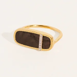 Bague Izy 3 - Onyx Texturé