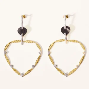 Boucles d'oreilles Lima - Onyx Texturé