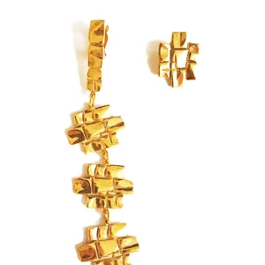 Boucles d'oreilles Ecorce asymétriques - Eloïse Fiorentino