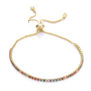 Bracelet arc en ciel plaqué or