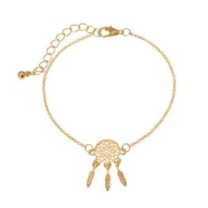 Bracelet femme attrape rêves or