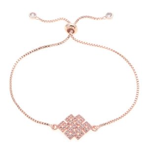 Bracelet mariage swarovski or rose