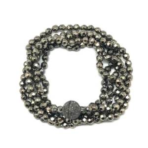 Bracelet en perles d'hématites grises - Fonsi