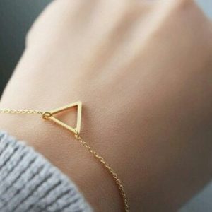 Bracelet femme triangle doré