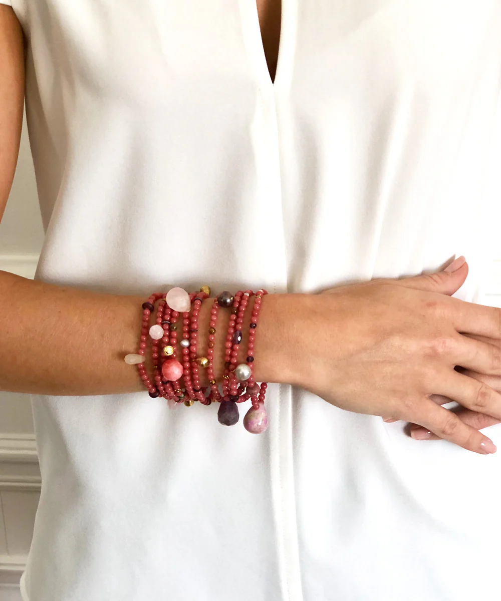 Bracelets agates roses 10 Tutti Frutti - Lara Curcio Jewelry – Image 2