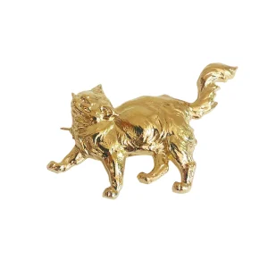 Broche Chat Dorée
