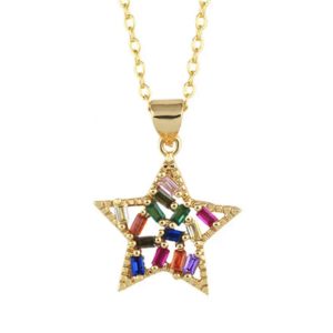 Collier arc en ciel -étoile